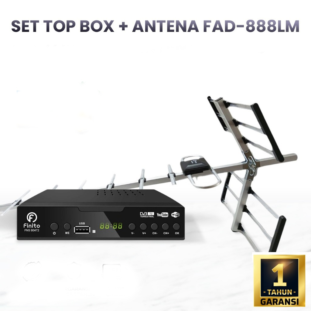 PAKET BUNDLING Set Top Box Finito + Antena Finito 888LM Outdoor