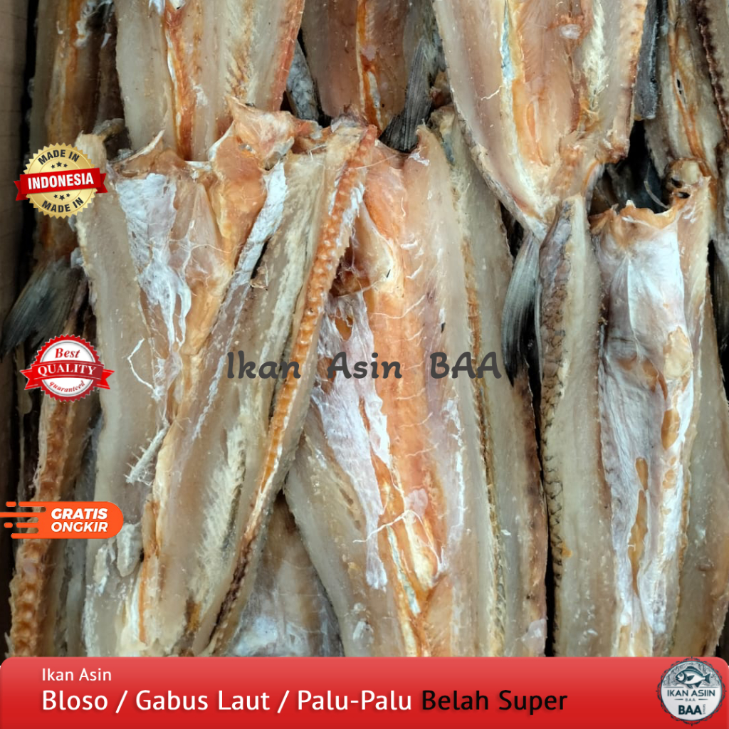 

Ikan Asin Jambal Roti Bloso Belah | Jambal Roti Gabus Laut | Jambal Roti Palu-Palu Belah Super
