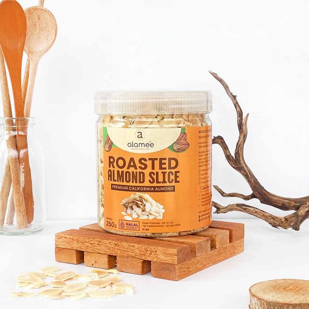 

ALAMEE Kacang Almond Panggang Slice Roasted Almon Iris Topping Toping 250gr