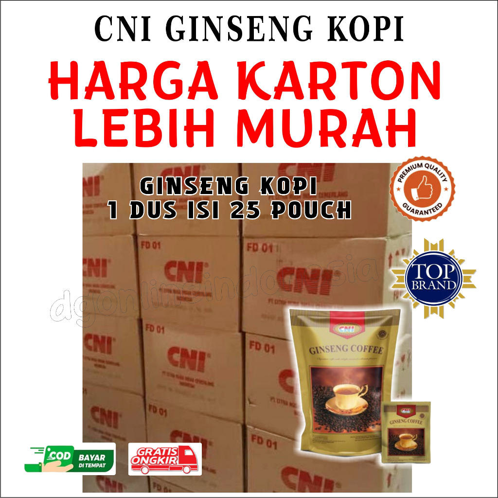 

KOPI GINSENG CNI (1 KARTON) 25 Pack Original
