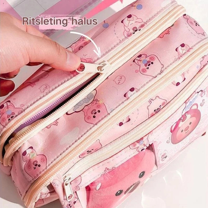 

RB Capybara Tempat alat tulis kotak pensil aesthetic Tas PenaTempat Pencil Tas Pensil kapasitas