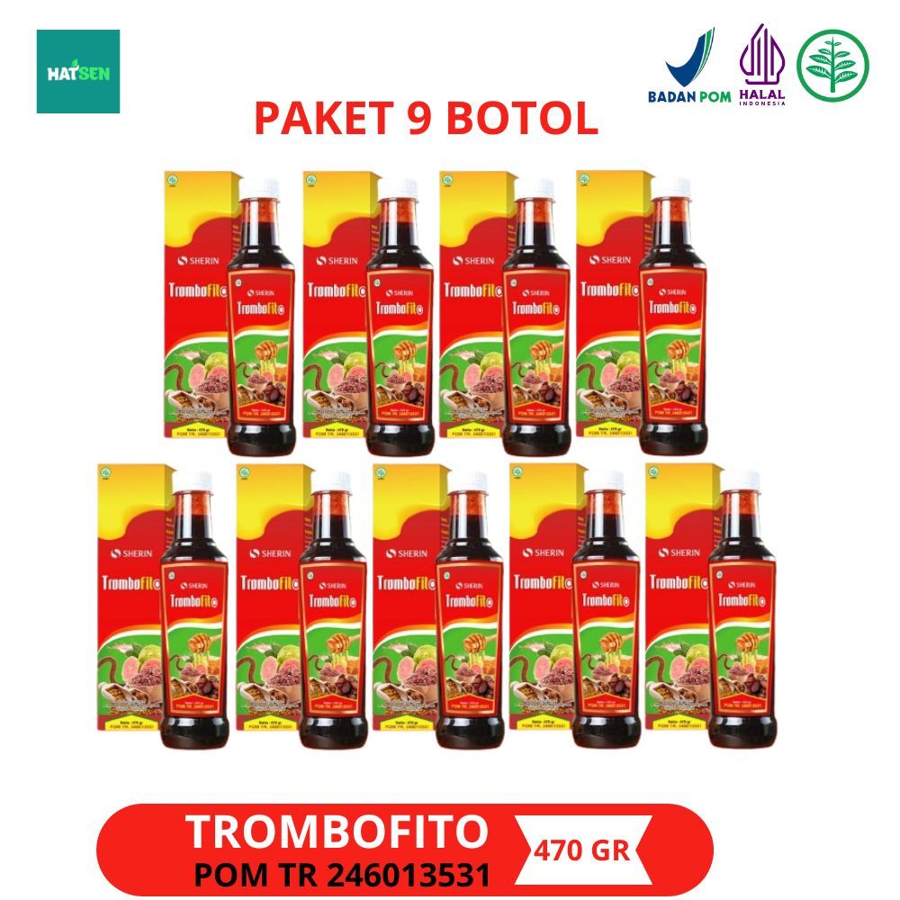 

Trombofito 9 Botol - Sherin Madu Angkak Sari Kurma 470 gram