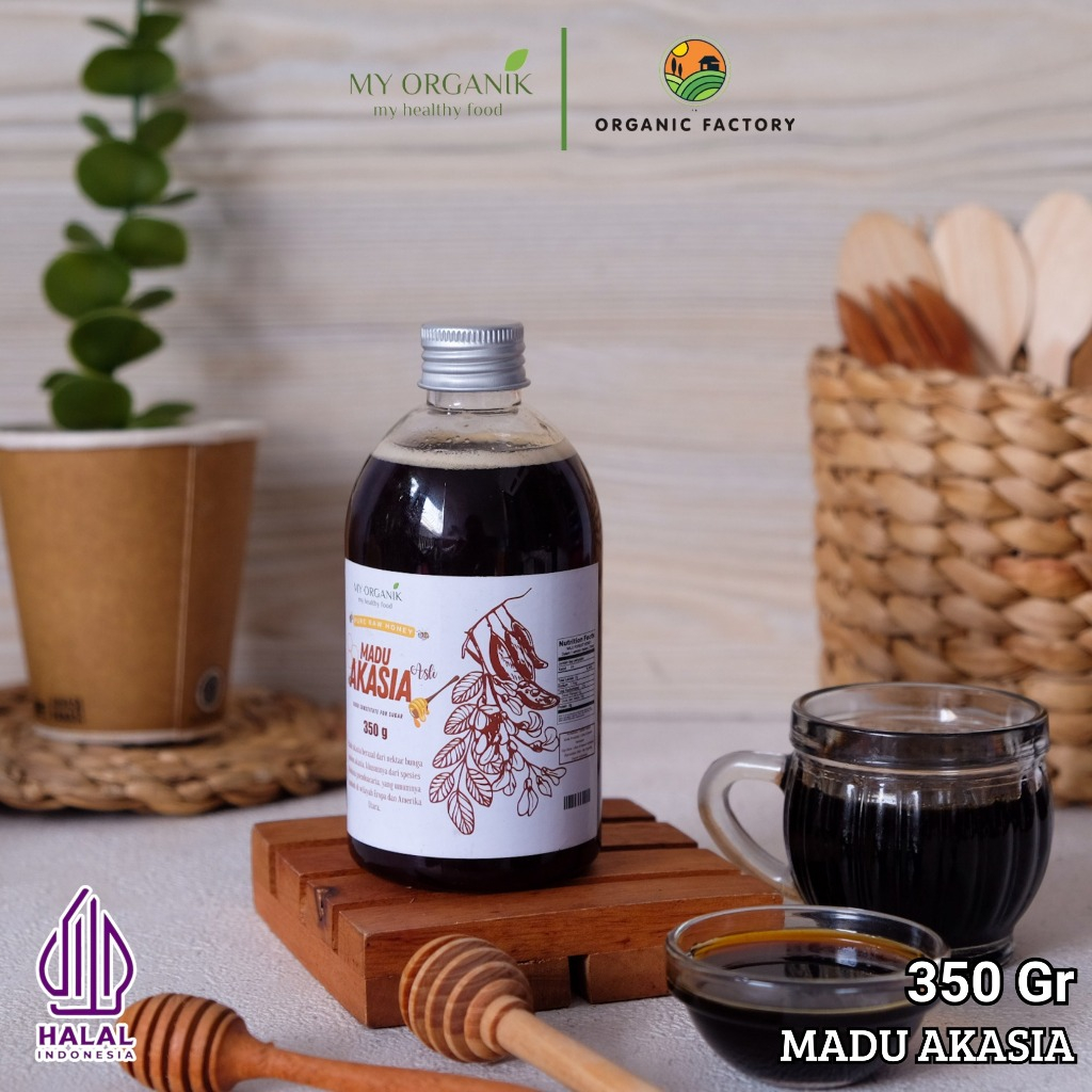 

My Organik Madu Akasia Murni Super Premium Pure Raw Honey Original 350gr Asli Tanpa Campuran