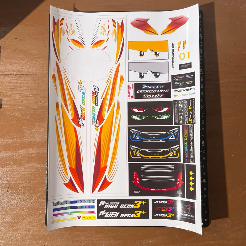 

stiker livery komplit Jb 3 full modif bahan vynil terbaru