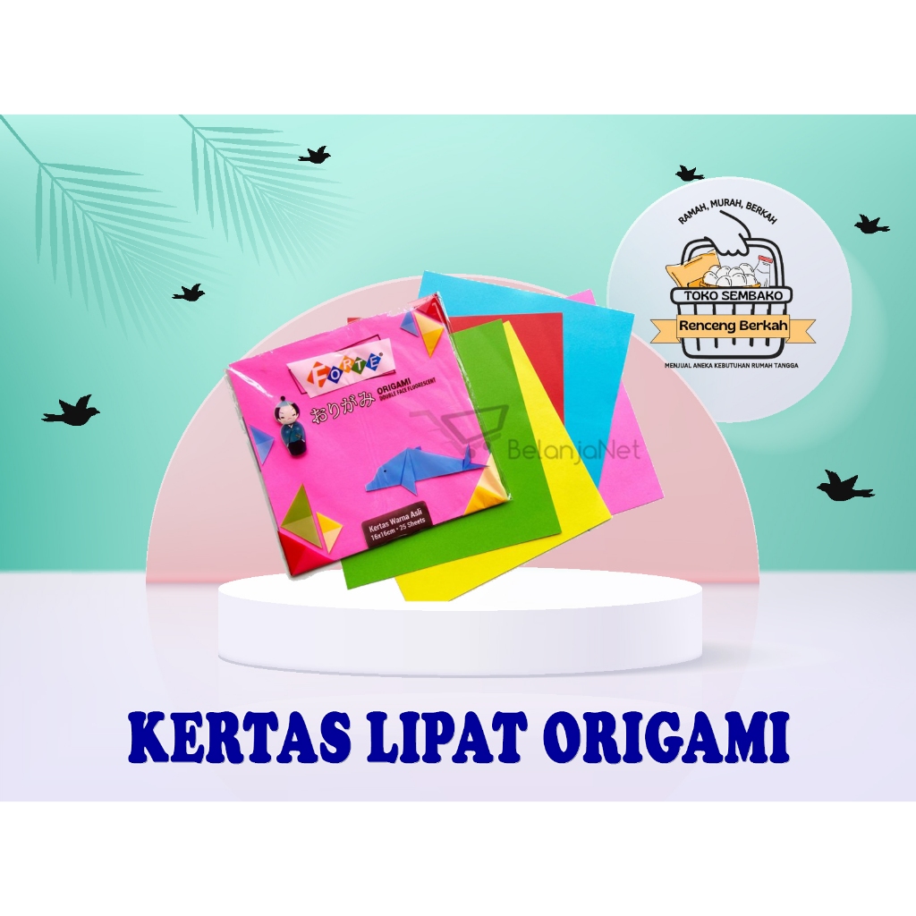 

ORIGAMI MURAH SATU PACK ( 25 LEMBAR )|| KERTAS LIPAT MURAH DUA SISI FORTE||12X12 14x14 16x16 20X20 ||ORIGAMI KERTAS LIPAT
