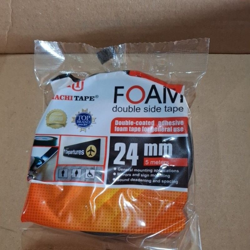 

nachi tape foam double side tape / double tape busa nachi 1" ( 24mm ) 5 meter