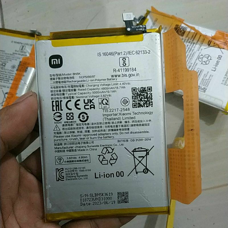 baterai bekas ori Redmi 12c BN5K