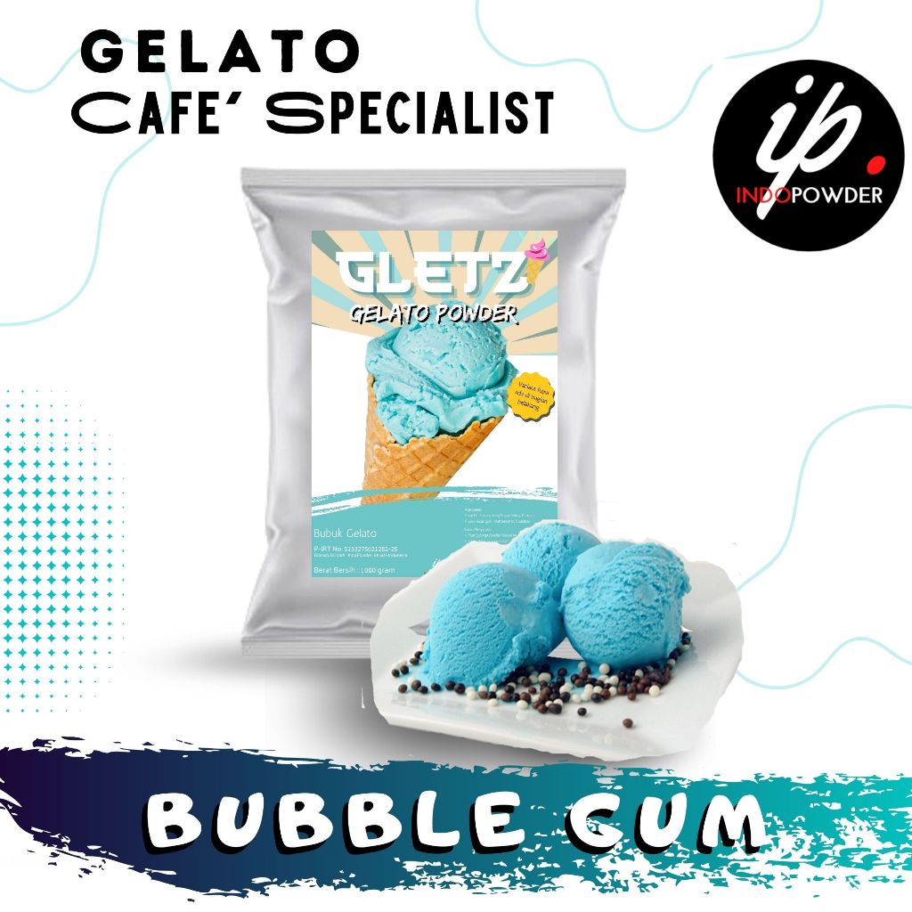 

IP Kendal - Bubuk ES KRIM GELATO BUBBLEGUM 1Kg Untuk Cafe, Resto & Usaha Minuman