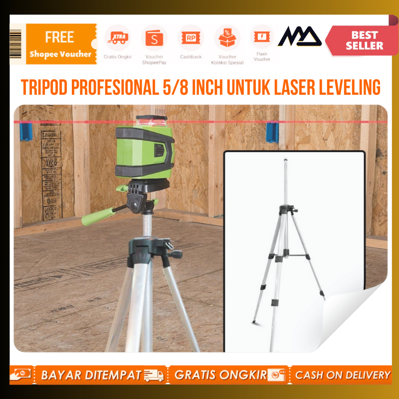 MILIBOE tripod profesional / MILIBOE Tripod Profesional 5/8 Inch untuk Laser LevelinG/dudukan tripod