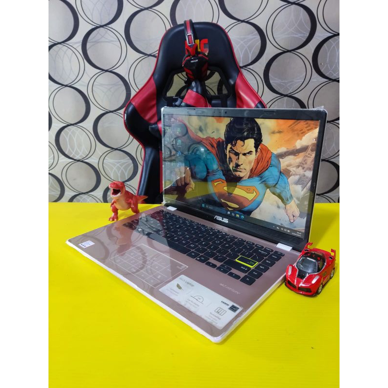 Laptop ASUS VIVOBOOK E14 ROSEGOLD Pink manis E410MAB SLIM sangat exclusive NUMPAD