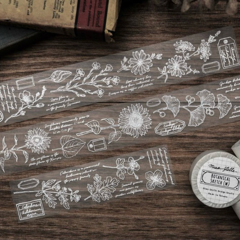 

Miao Stelle Botanical Sketch Washi and PET Tape