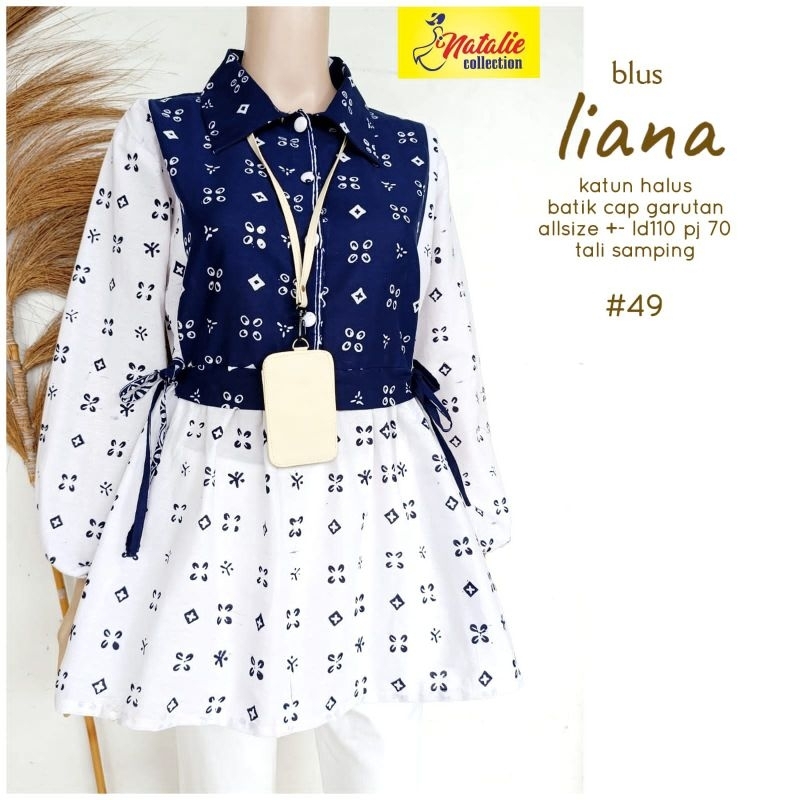 LIANA ATASAN BLUS BATIK PANJANG ETNIK LURIK JUMPUTAN