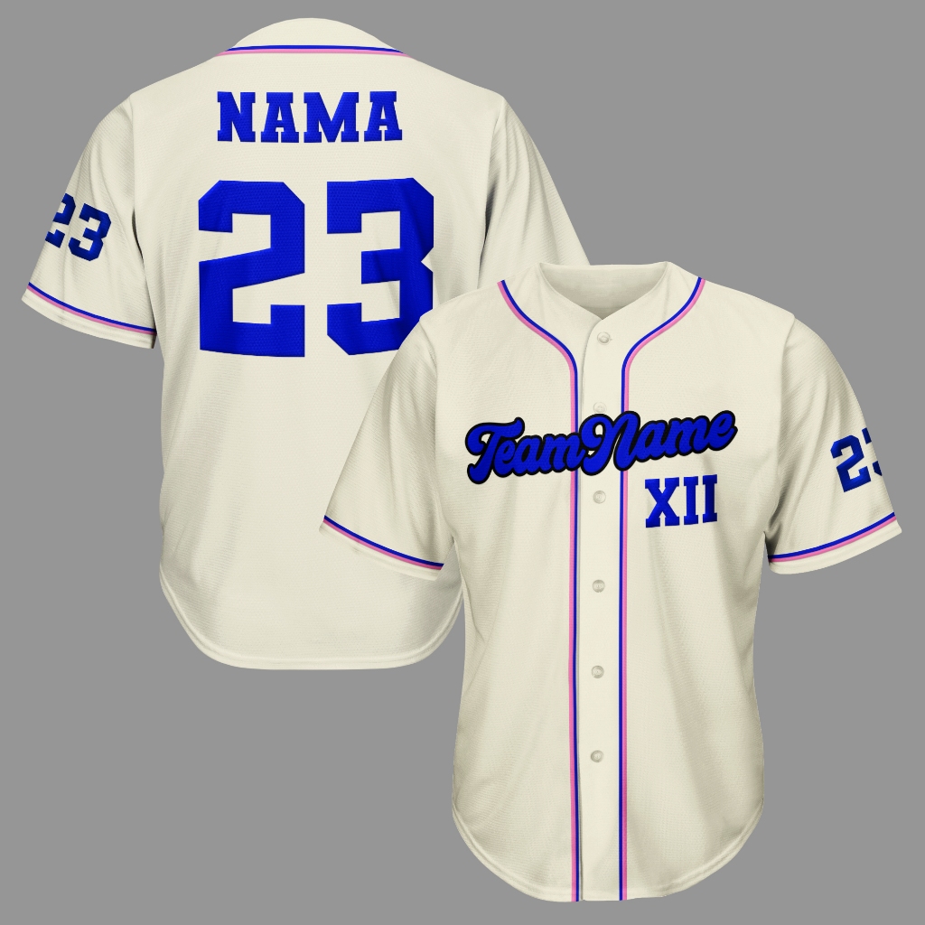 Jersey Baseball Custom Bordir Bebas Desain 15