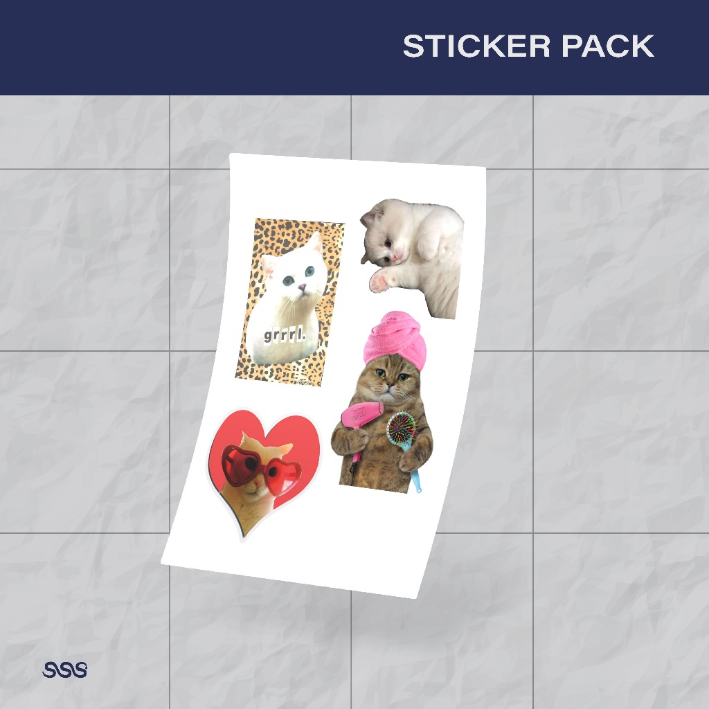STICKER KUCING / STICKER AESTHETIC / STICKER PACK AESTHETIC 014