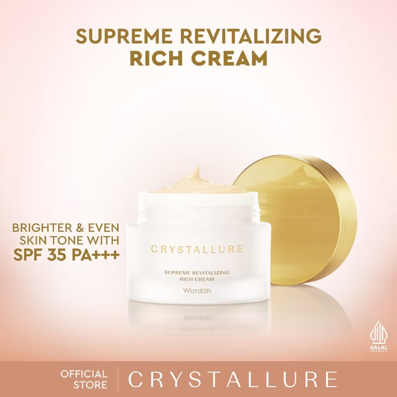 (R3JECT KEMASAN❗️FREE GIFT) Crystallure Supreme Revitalizing Rich Cream 50 g - Skincare Moisturizer 