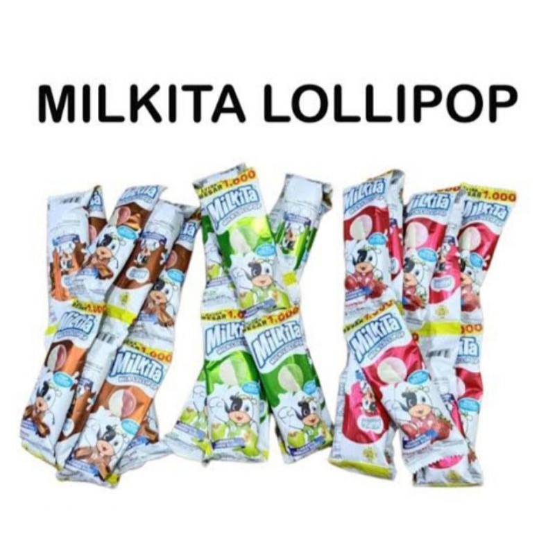 

MILKITA LOLIPOP 1 RENCENG ISI 10 PCS