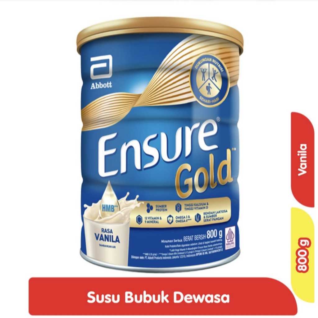 

Ensure Gold Vanila 800 gram - Susu Dewasa / Lansia Rendah Laktosa