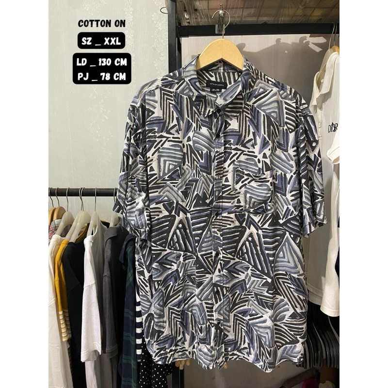 KEMEJA PRIA RAYON MOTIF