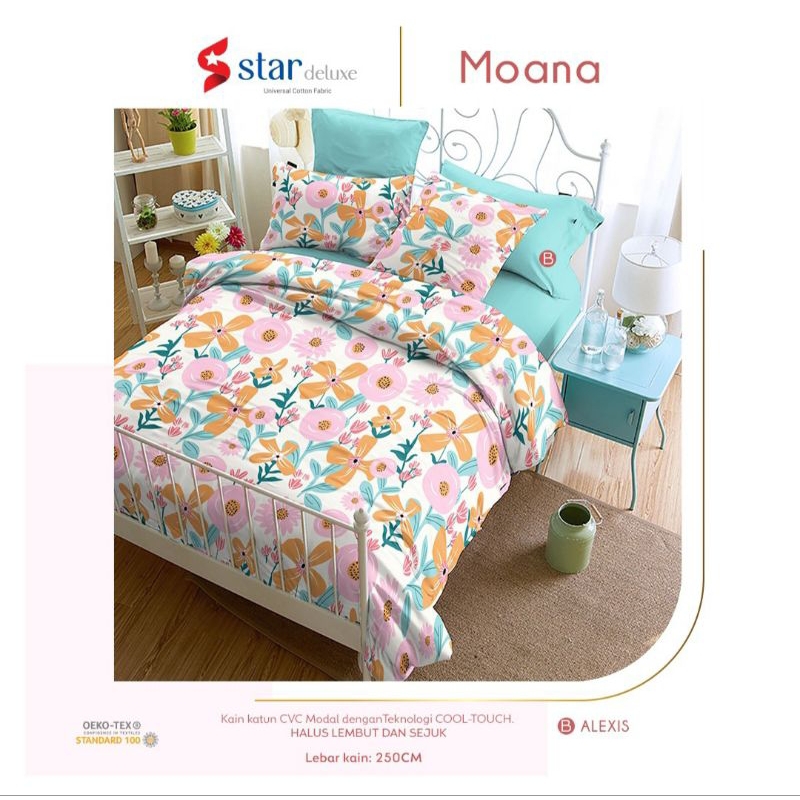 Sprei Katun Lokal Premium / Sprei Homemade Star Sprei Bunga kecil Ukuran 90/100/120/140/160/180/200 