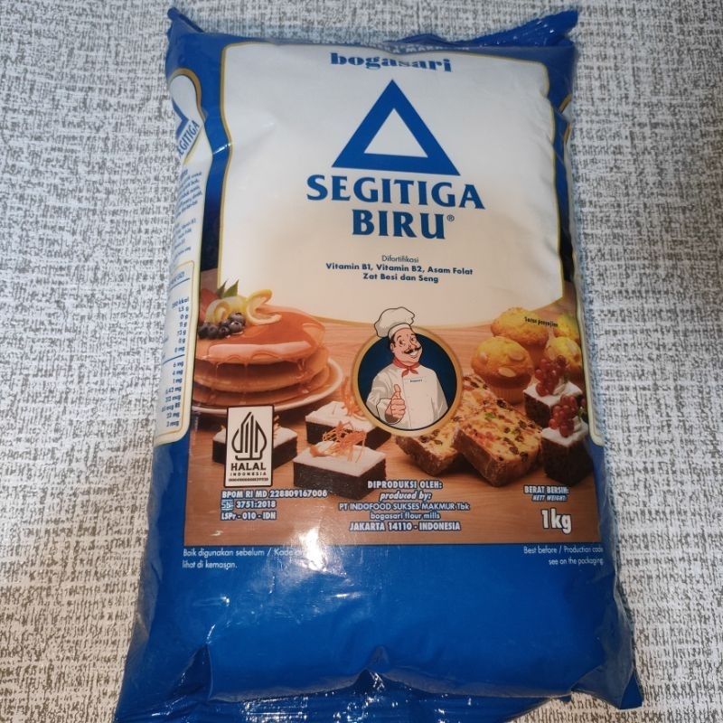 

[1 pcs] Promo Terigu Bogasari Segitiga Biru Tinggi Protein 1 kg termurah harga grosir