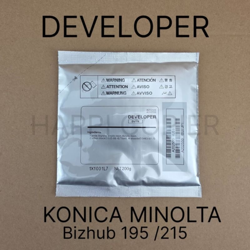 DEVELOPER KONICA MINOLTA BIZHUB 195 /215