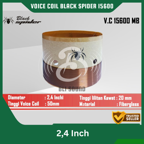 VOICE COIL BLACK SPIDER 15600 SPULL SPOOL SPEAKER BLACKSPIDER 15 INCH