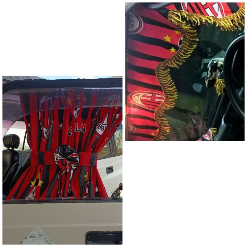 gorden mobil 1set Lis kaca depan. Tirai mobil Truk