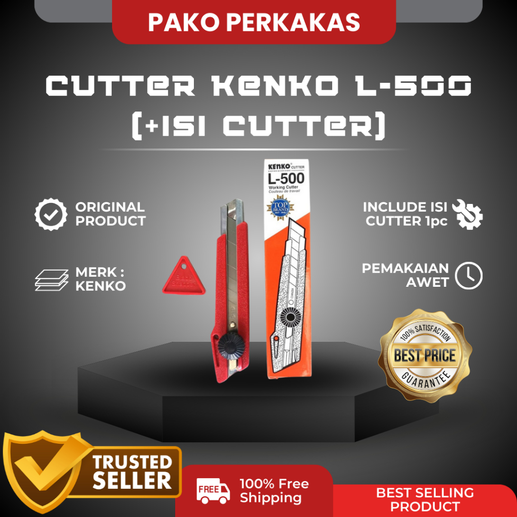 CUTTER KENKO BESAR L-500 / Cutter Kenko L 500 + Isi Cutter