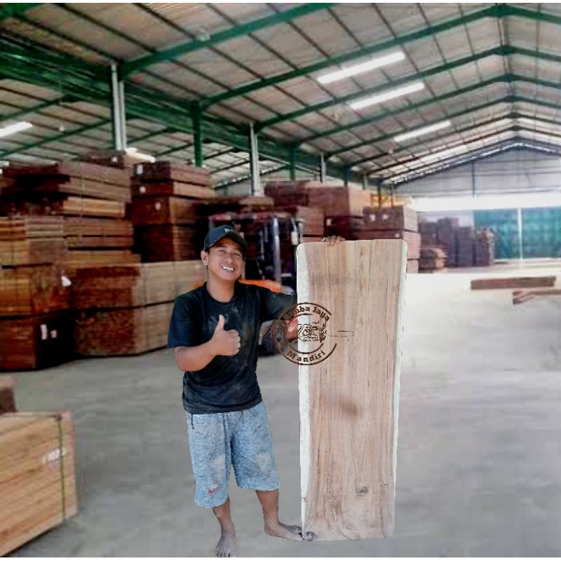 papan meja kayu trembesi