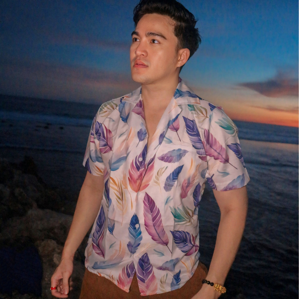Dowear Baju Kemeja Motif Kekinian Cowok Cewek Bali Pantai Surfing Hawai Jumbo BULU ANGSA 395