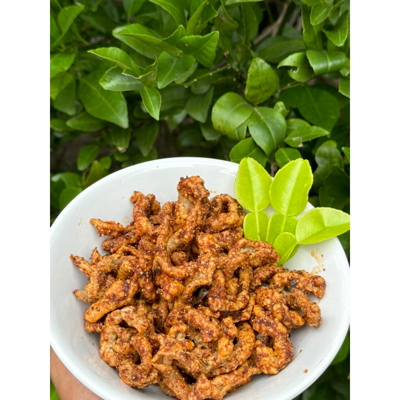 

Keripik Usus Ayam Crispy Pedas Daun Jeruk 200g