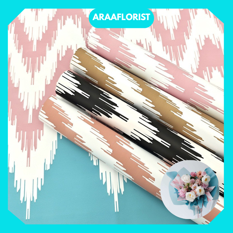 

KB022 Flower Wrapping Paper Motif TRIBE LURIK Cellophane Floris Tribal