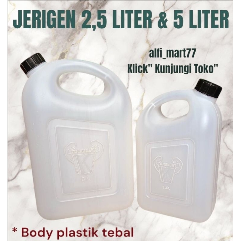 JERIGEN PLASTIK 2,5 LITER & 5 LITER (1PCS)