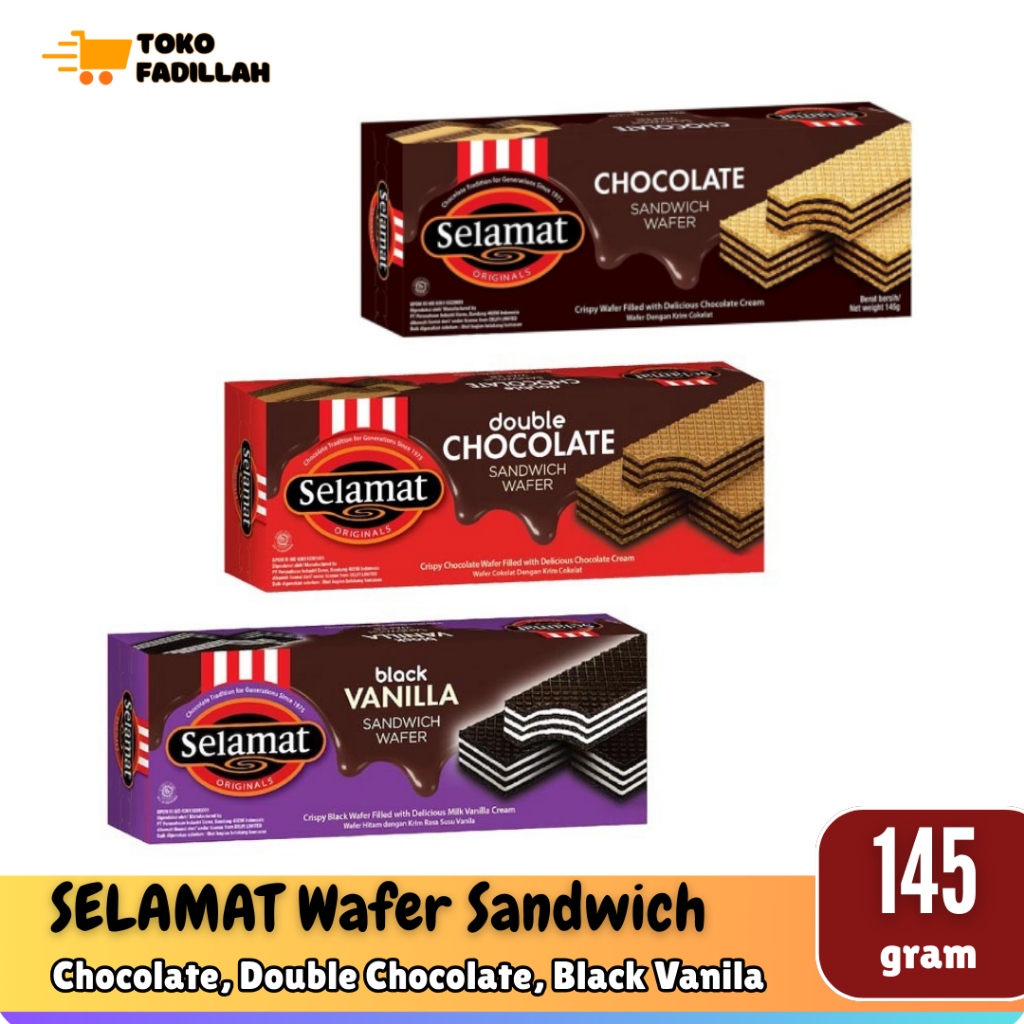 

Selamat Wafer 145 gr - Chocolate / Black Vanilla / Double Chocolate