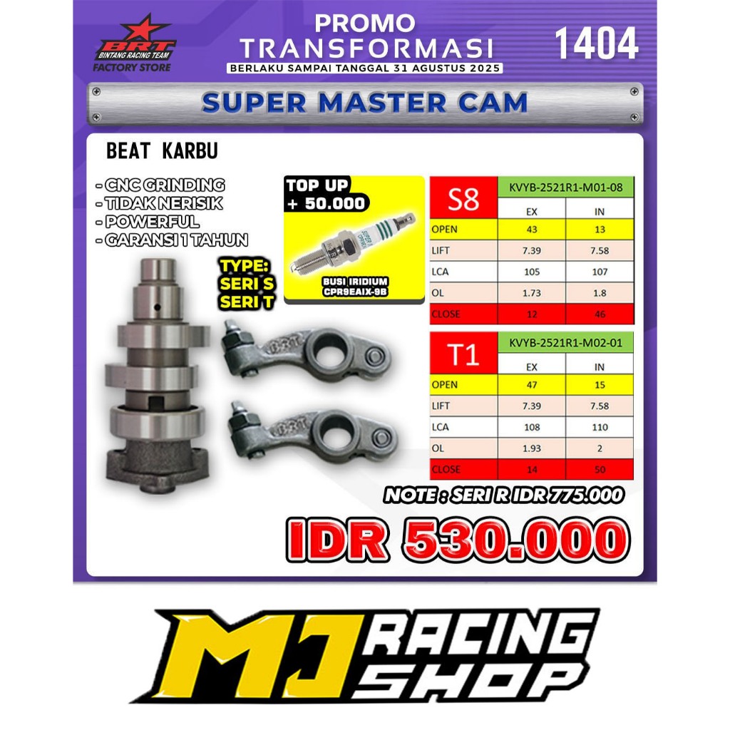 NOKEN AS BRT BEAT KARBU / SCOOPY KARBURATOR / SPACY S8 T1 R1 SUPER MASTERCAM