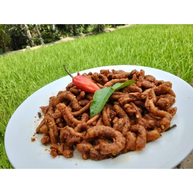 

Usus Crispy Pedas Daun Jjeruk 200gram