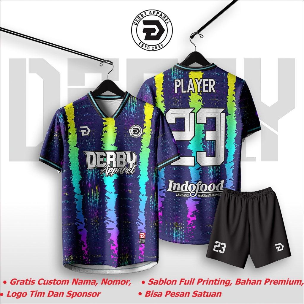 Jersey Sepak Bola | Jersey Futsal | Jersey Voli  Custom - Nama, No Punggung, Sponsor dan Logo Bebas