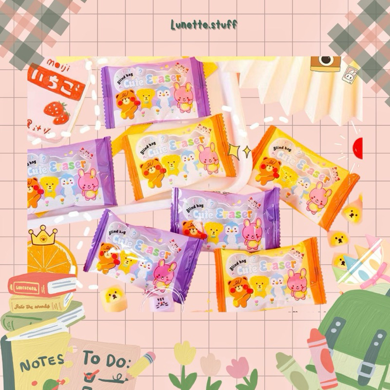 

Penghapus Permen Unik Cute Animal Aesthetic / Blind Bag Cute Eraser Random