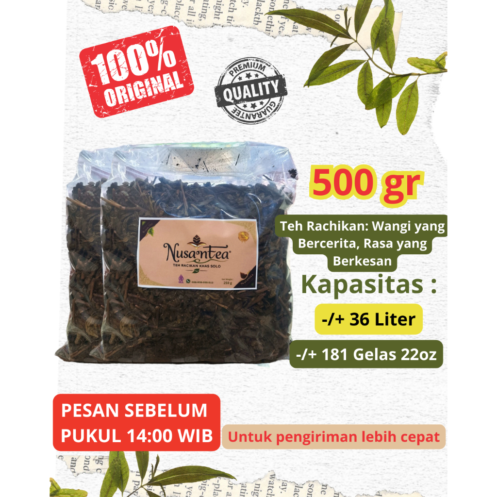 

Teh Racik Khas Solo Nusantea (500gr) teh racikan teh angkringan teh manis teh asli solo teh racik teh racikan