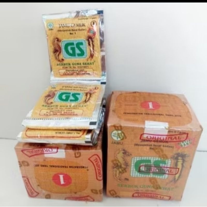 

jamu tradisional gs 1 gemuk sehat menambah nafsu makan isi 25 shaset