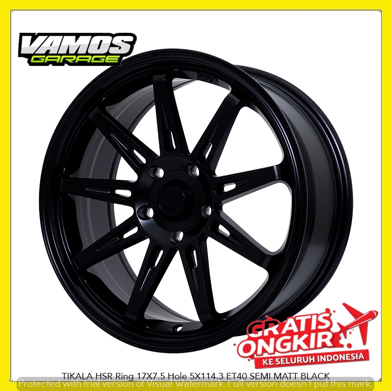 VELG RACING HSR TIKALA R17 LUBANG 5 PCD 114 , CIVIC FD,CIVIC TURBO,HRV,CRV,DLL