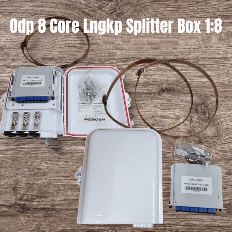 odp 8 core lengkap spliter box / odp 8 core passive splitter / box odp