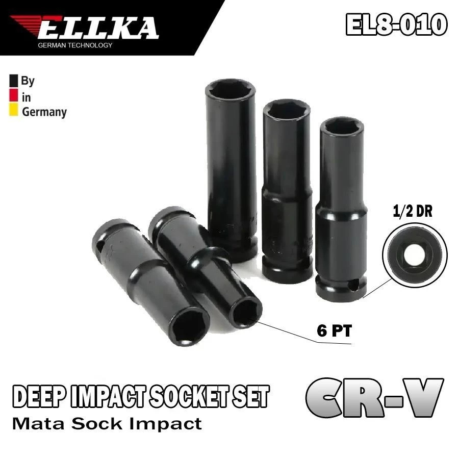 Mata Kunci Shock Kunci Shock Panjang 8-14mm Panjang 130mm  1/2'' Socket Head Adapter - 10008391