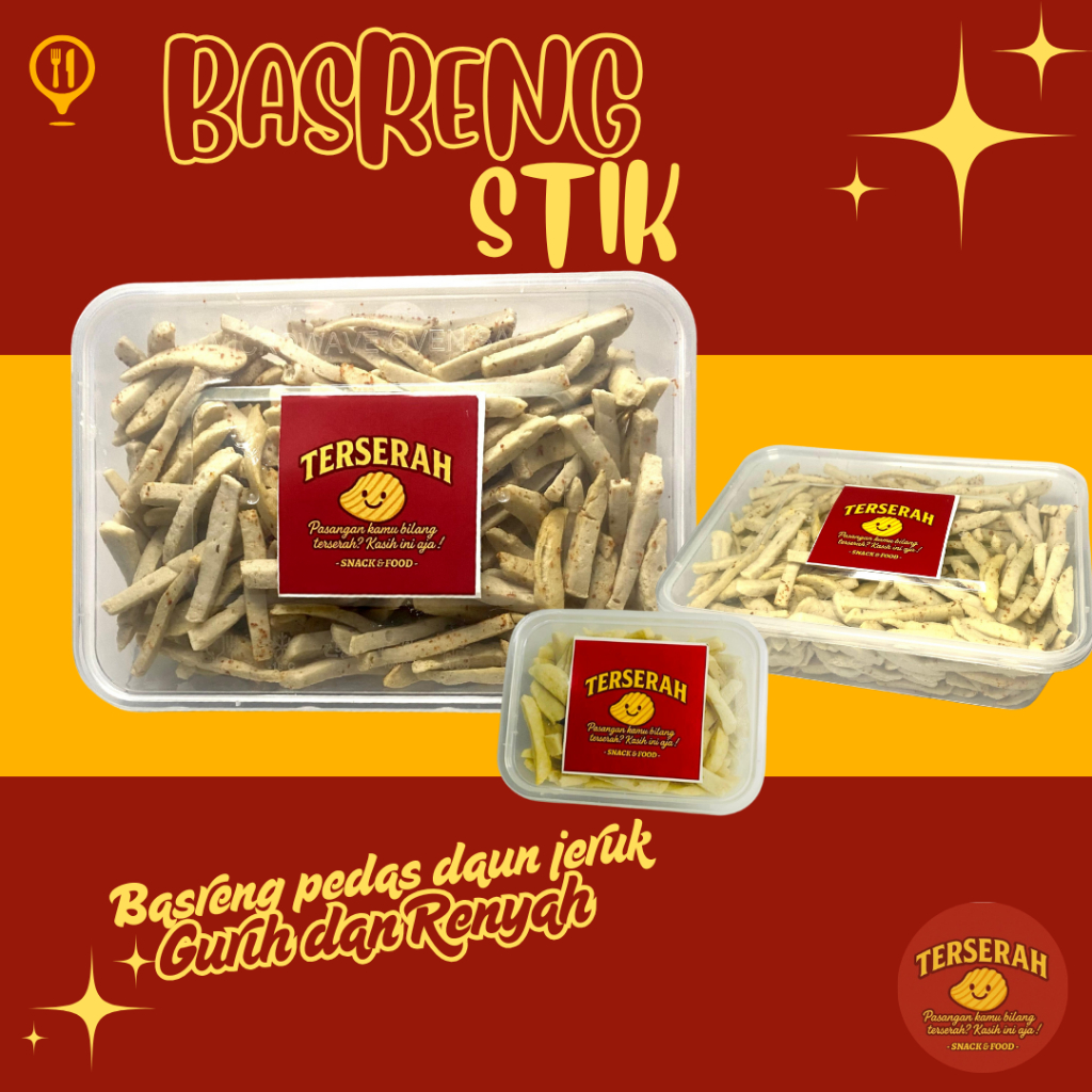 

Basreng Stik Gurih dan Renyah | pedas daun jeruk | homemade | terserah.store