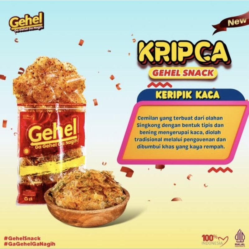 

Keripik Kaca GEHEL 125gr / kripca gurih renyah dan enak