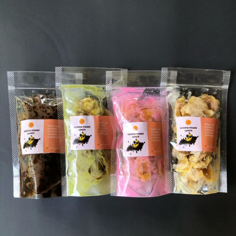 

Keripik Pisang Lumer Coklat Matcha Stroberry Tiramisu