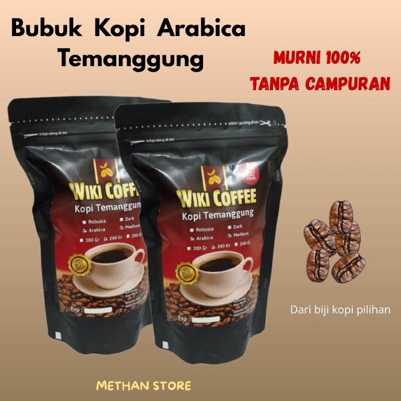 

Kopi Bubuk Murni 100% Tanpa Campuran Arabika Temanggung Premium Kualitas Super Wiki Coffee