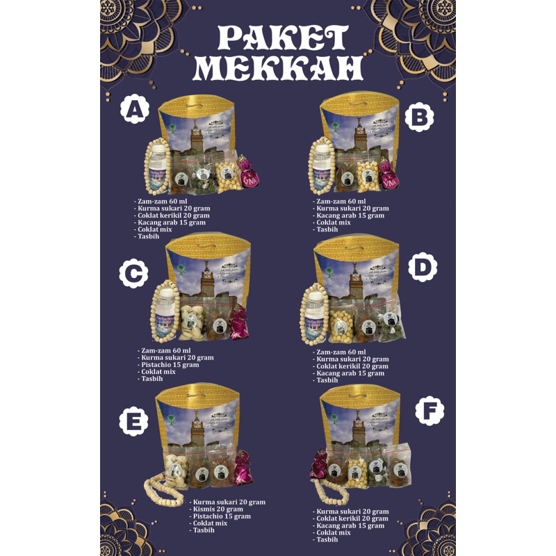

10 PAKET OLEH OLEH HAJI UMROH SERIES MEKKAH