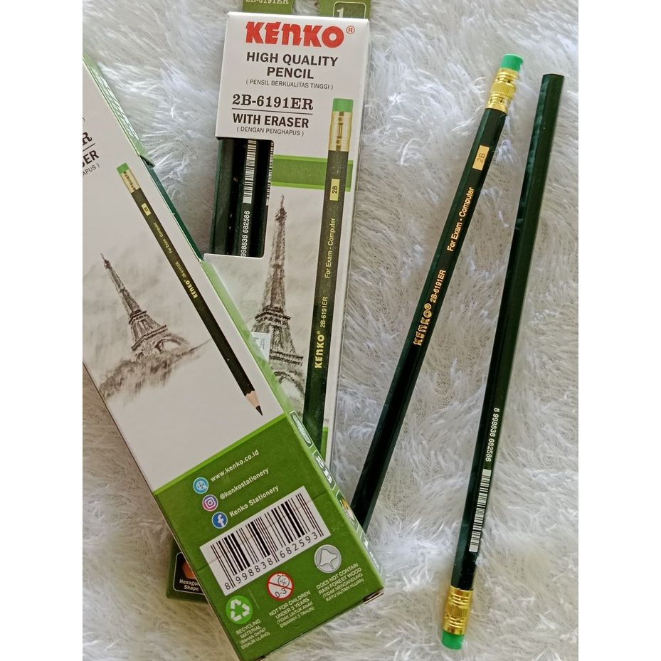 

Pensil 2b KENKO 2B-6191ER WITH ERASER