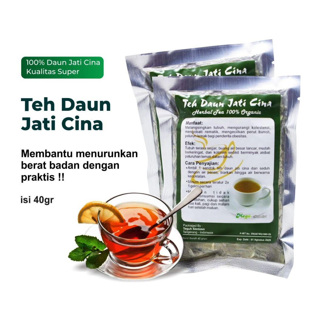 

Teh Daun Jati China 40gr - Teh Pelangsing Penurun Berat Badan Ampuh